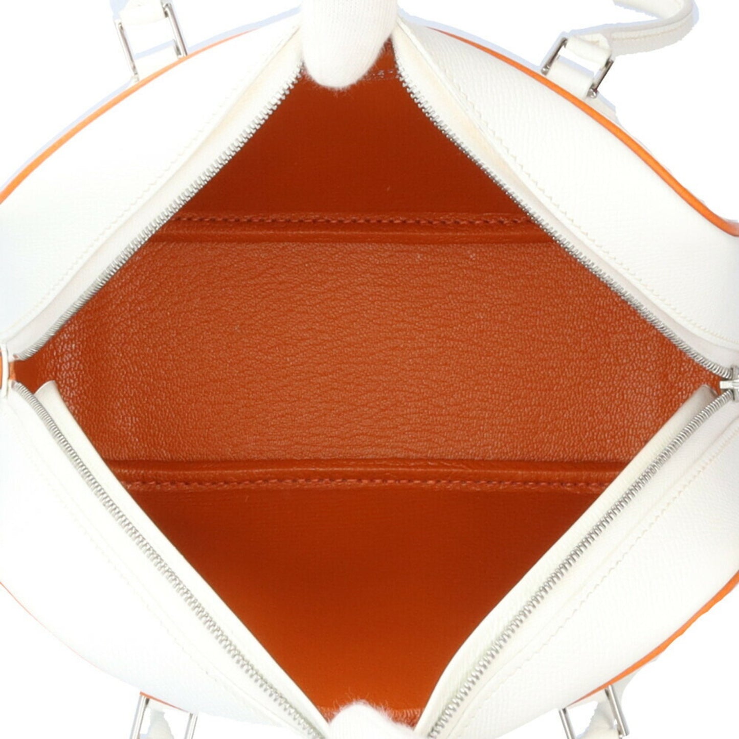 Hermès White Leather Plume