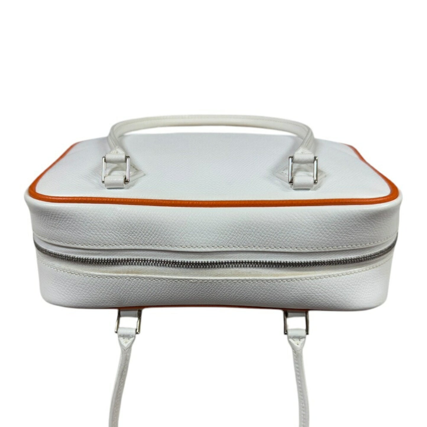 Hermès White Leather Plume