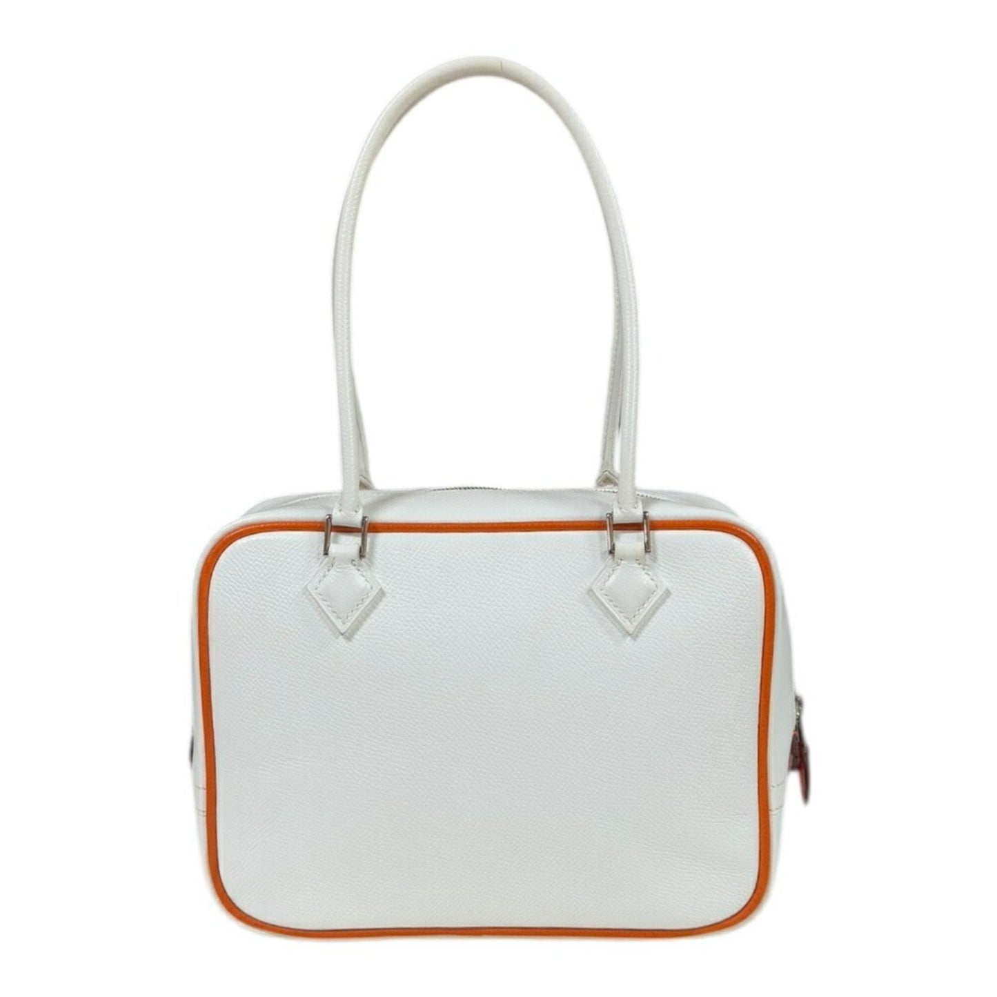 Hermès White Leather Plume