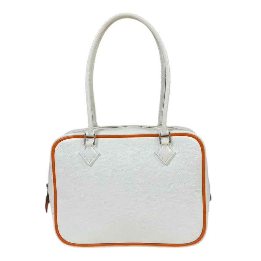 Hermès White Leather Plume
