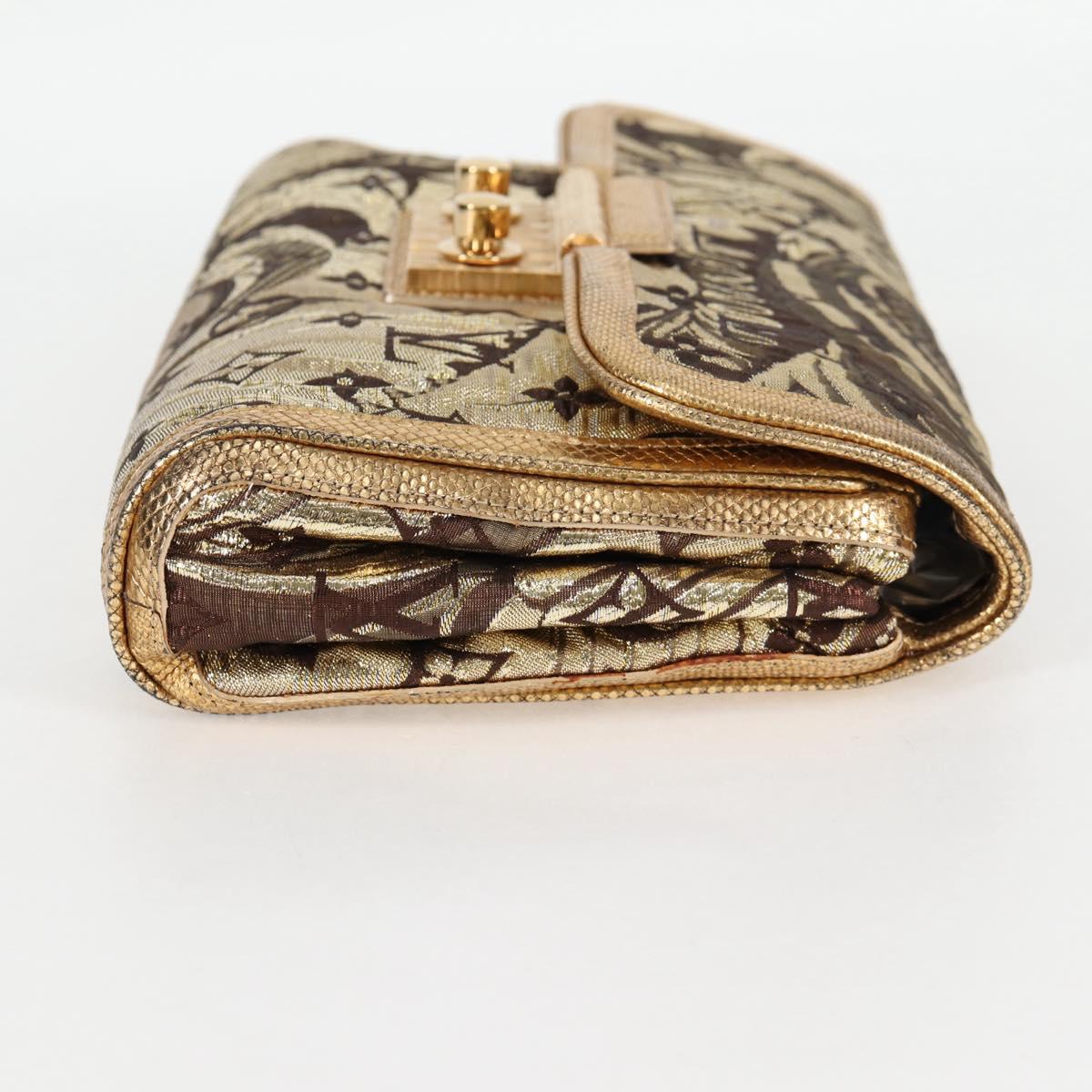 Louis Vuitton Gold Canvas Clutch