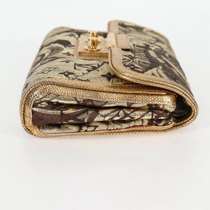 Louis Vuitton Gold Canvas Clutch
