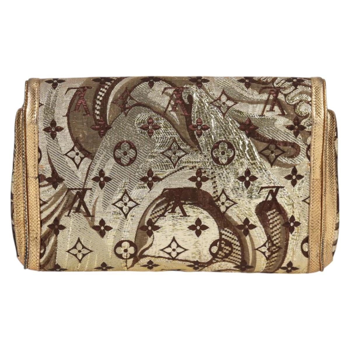 Louis Vuitton Gold Canvas Clutch