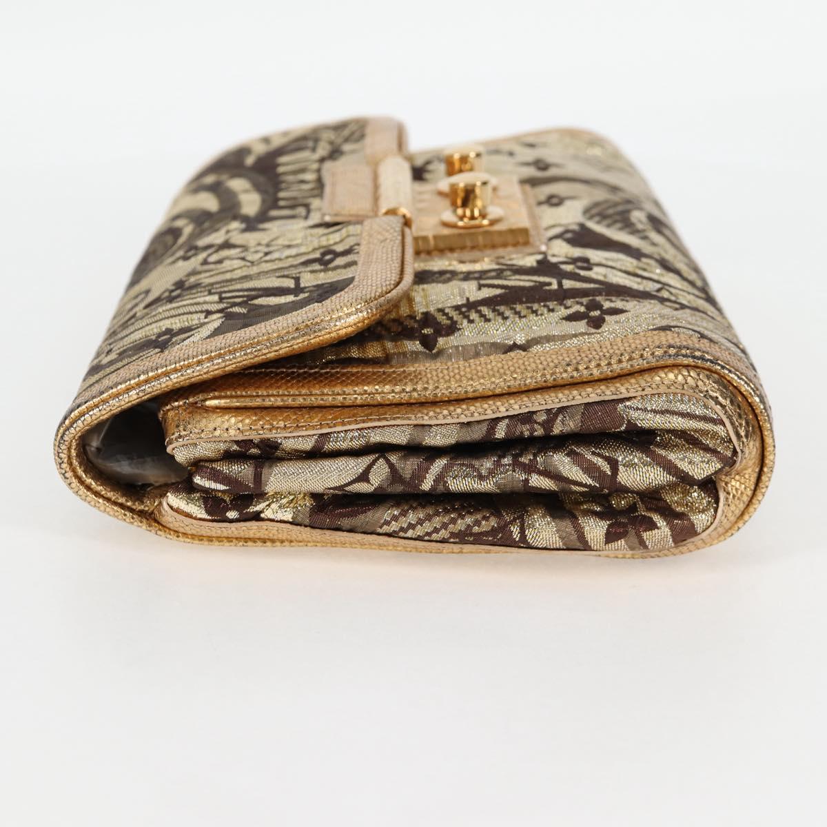 Louis Vuitton Gold Canvas Clutch