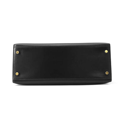Hermès Black Leather Kelly 28