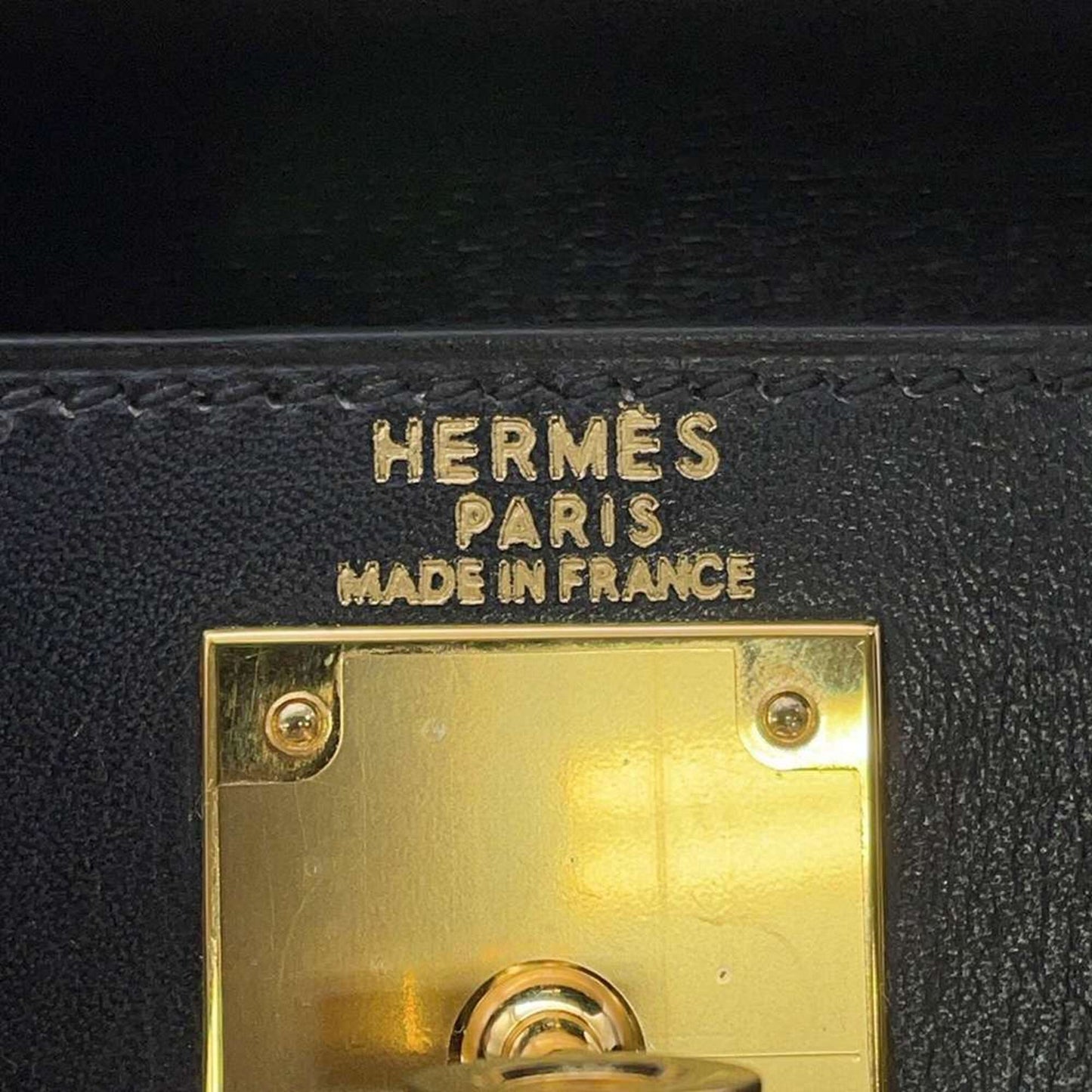 Hermès Black Leather Kelly 28