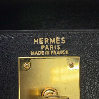 Hermès Black Leather Kelly 28