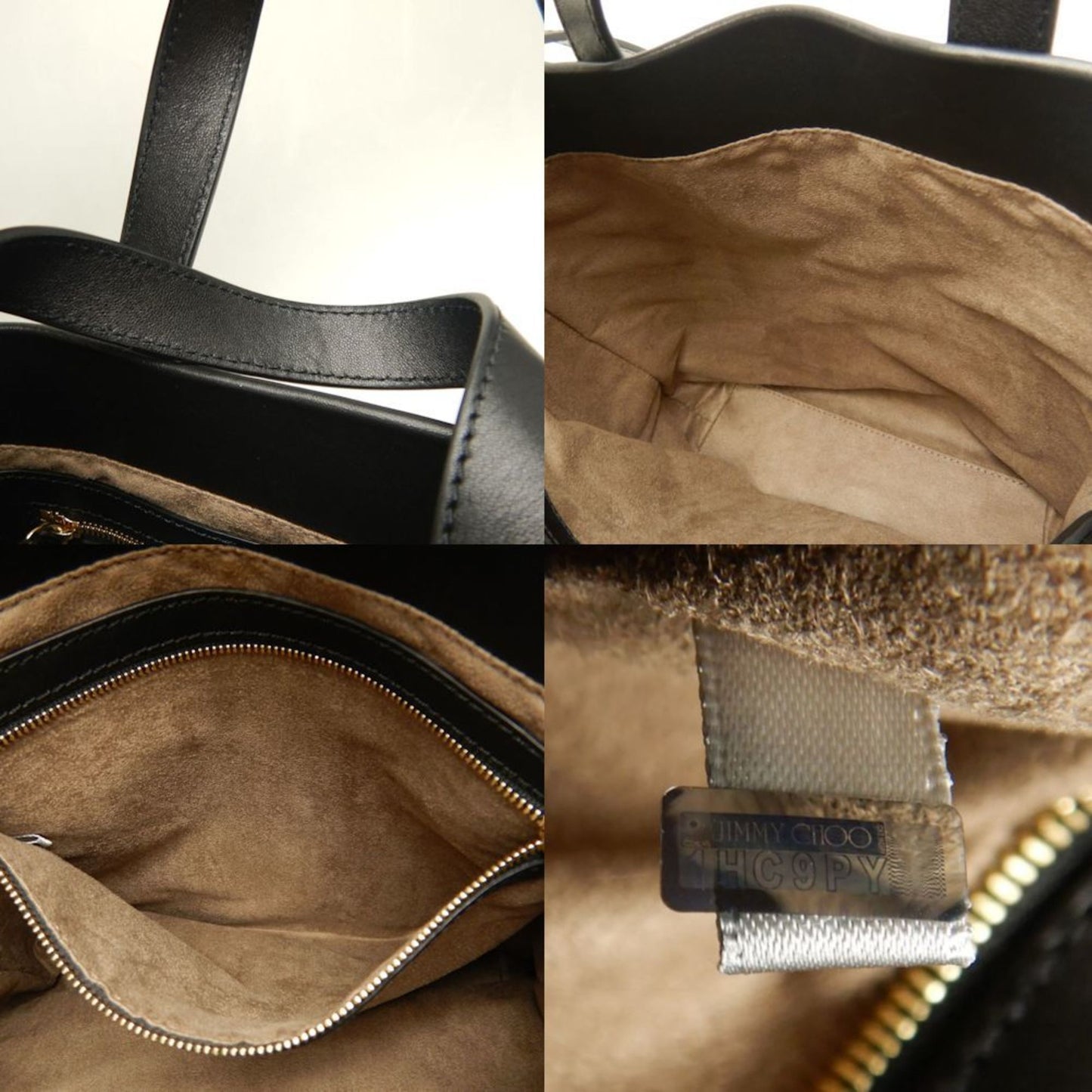 Jimmy Choo Black Leather Star