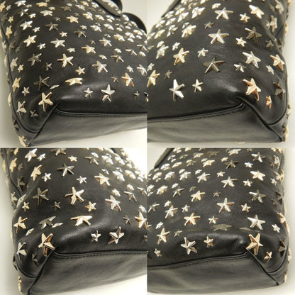 Jimmy Choo Black Leather Star