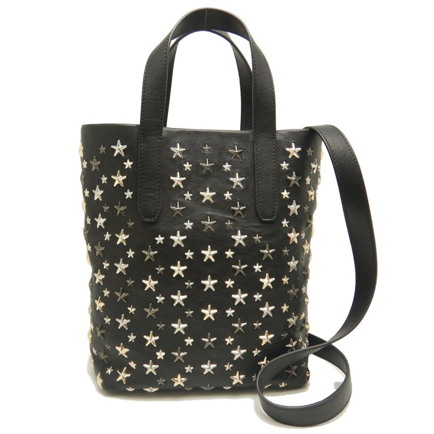 Jimmy Choo Black Leather Star