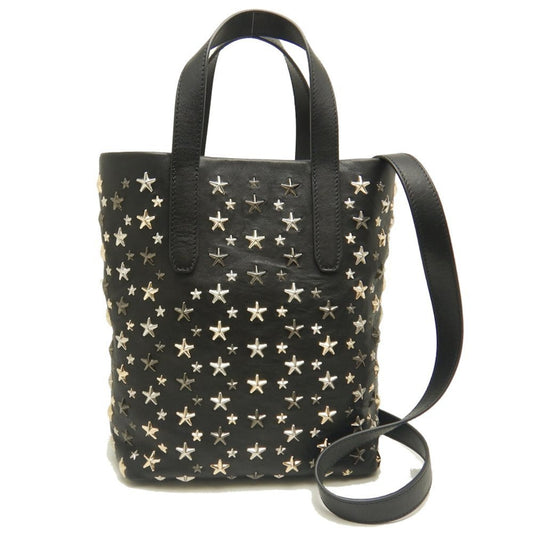 Jimmy Choo Black Leather Star