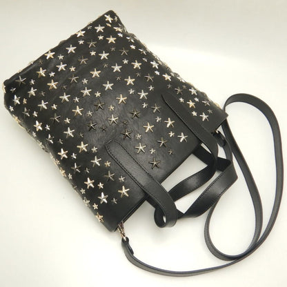 Jimmy Choo Black Leather Star