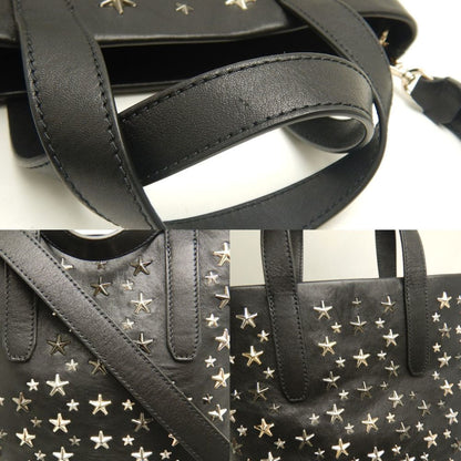 Jimmy Choo Black Leather Star