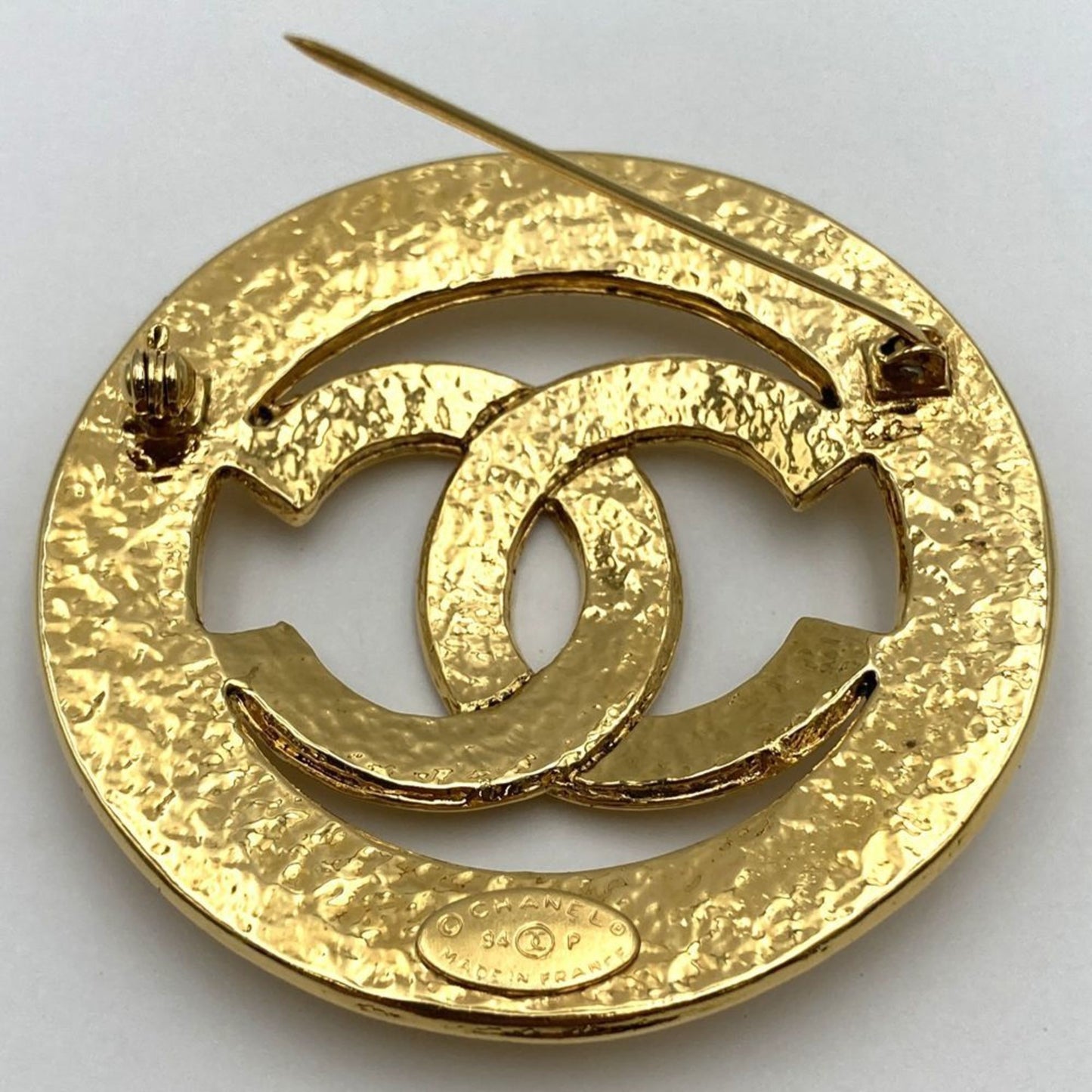 Chanel Gold Gold Plated Coco Mark