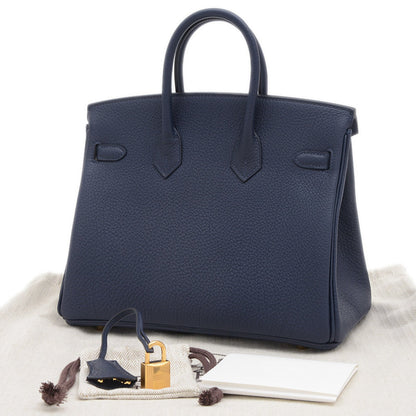 Hermès Blue Leather Birkin 25