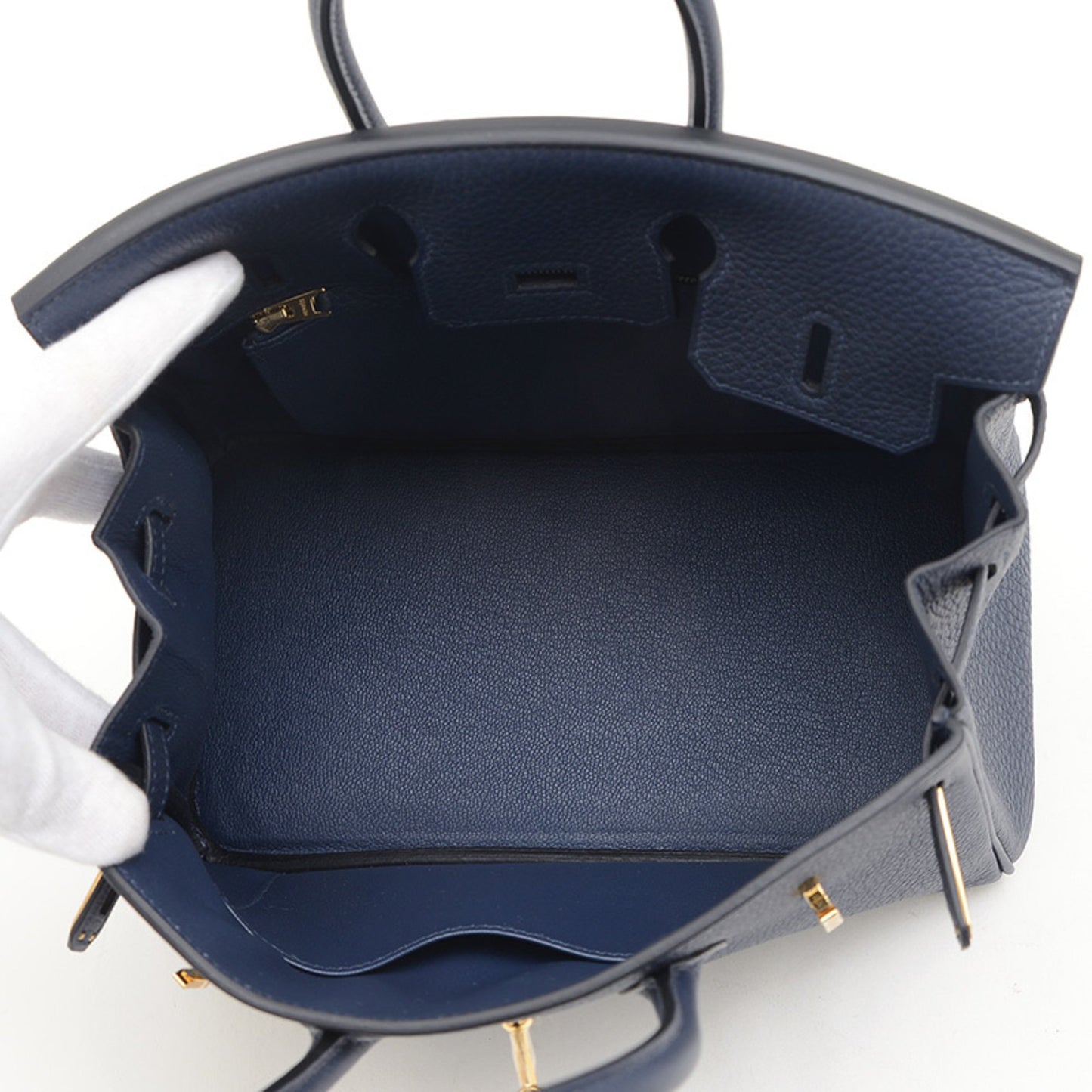 Hermès Blue Leather Birkin 25