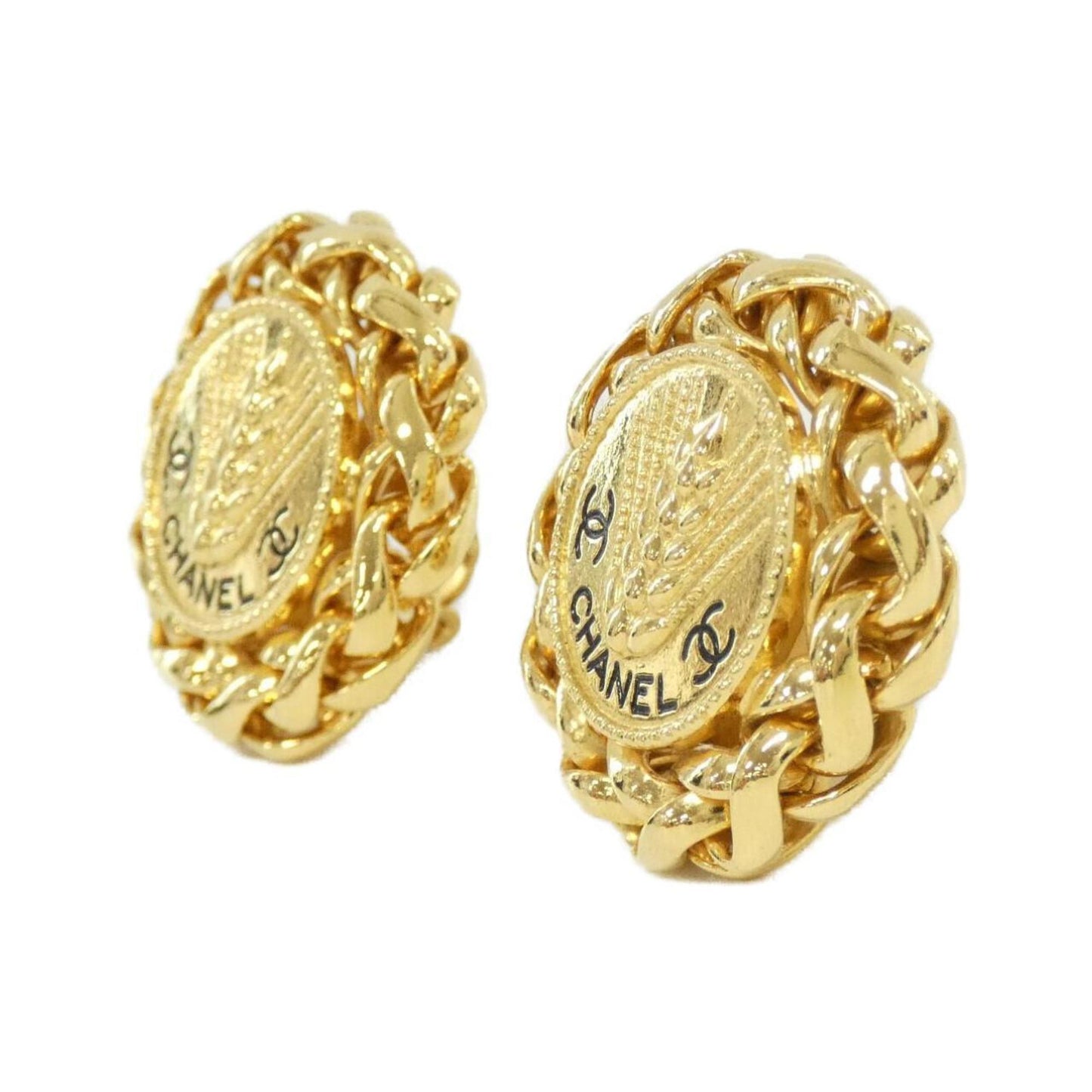 Chanel Gold Gold Plated Coco Mark