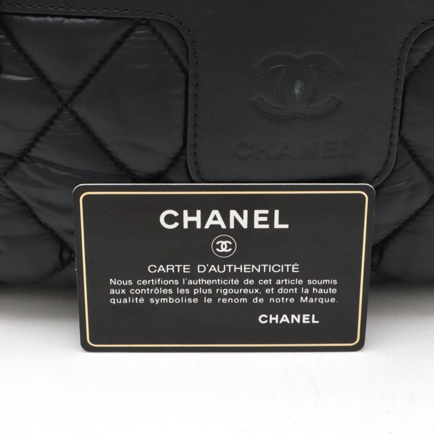 Chanel Black Nylon Coco Cocoon