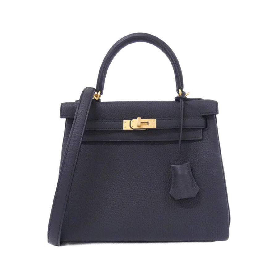 Hermès Black Leather Kelly 25