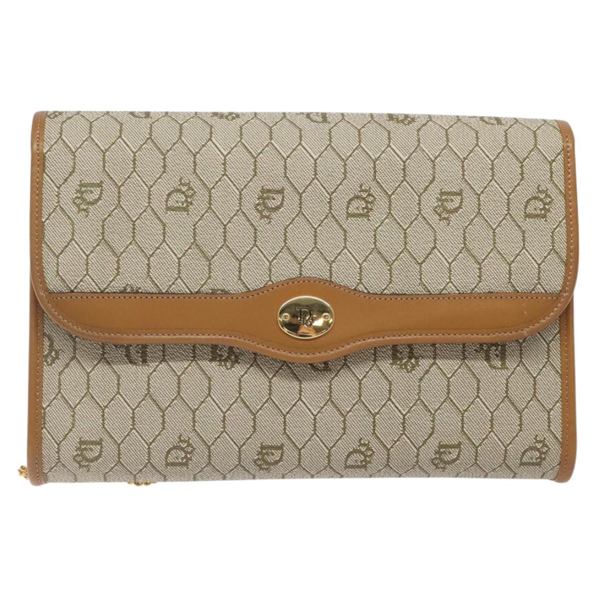Dior Brown Canvas Honeycomb