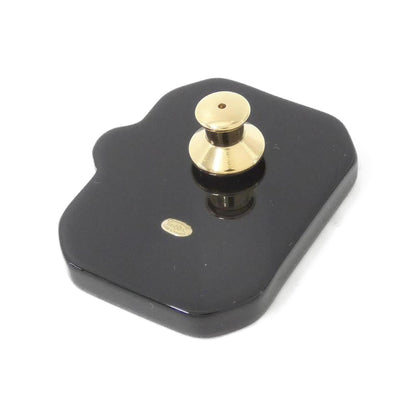 Chanel Black Plastic Brooch
