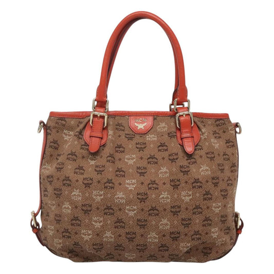Mcm Brown Canvas Tote