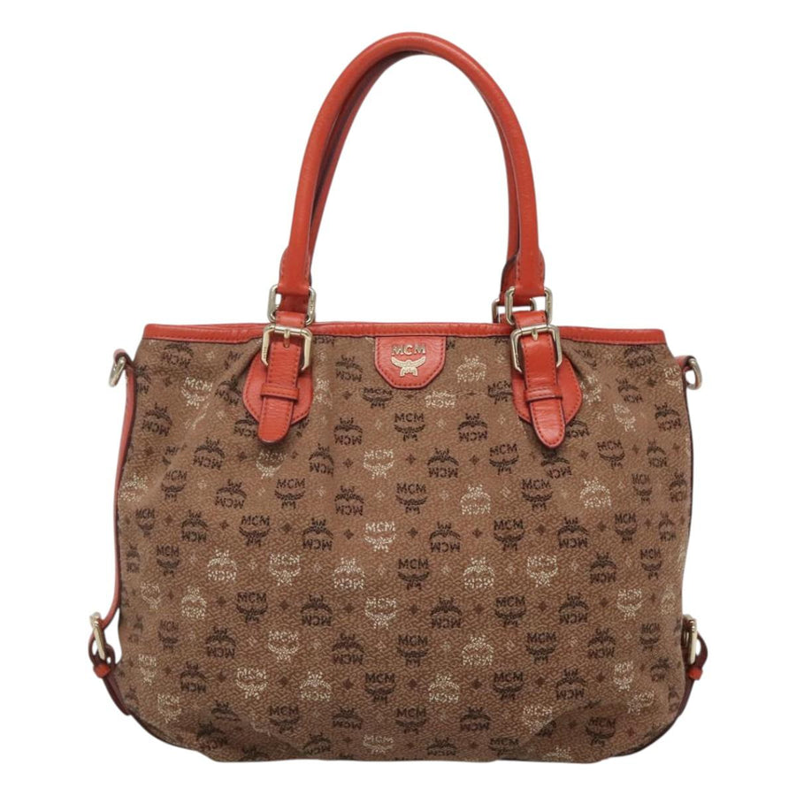 Mcm Brown Canvas Tote