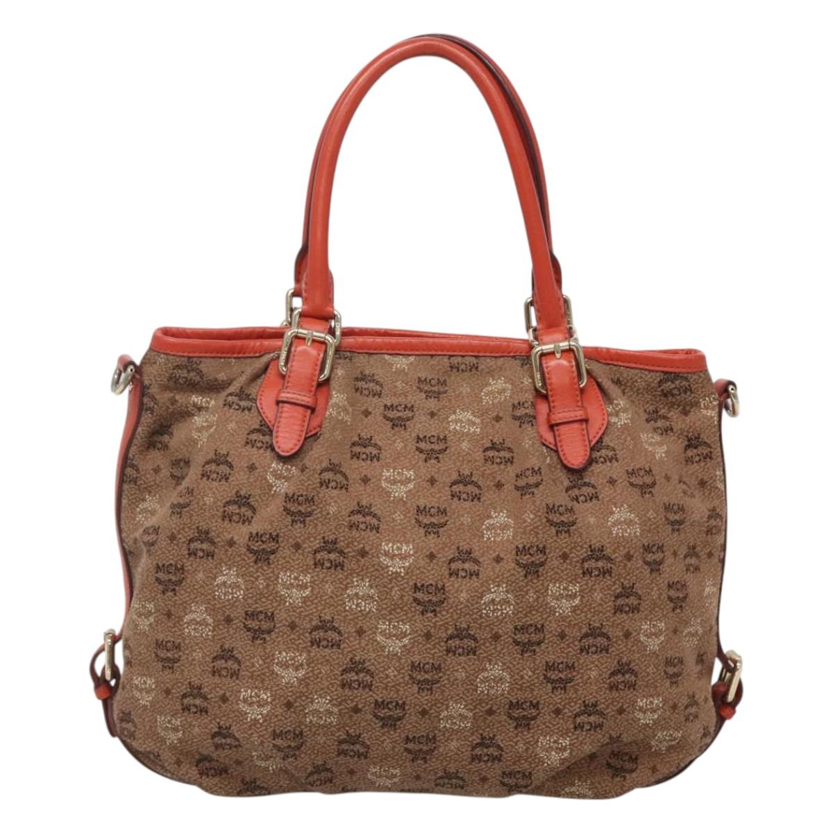 Mcm Brown Canvas Tote