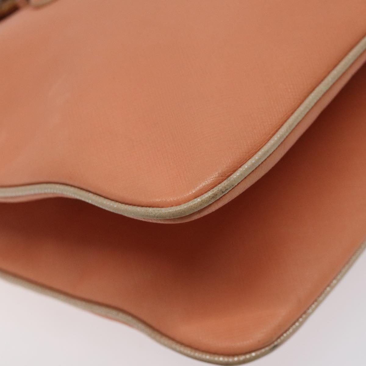 Salvatore Ferragamo Orange Leather Handbag
