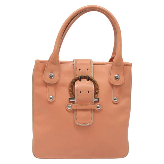 Salvatore Ferragamo Orange Leather Handbag