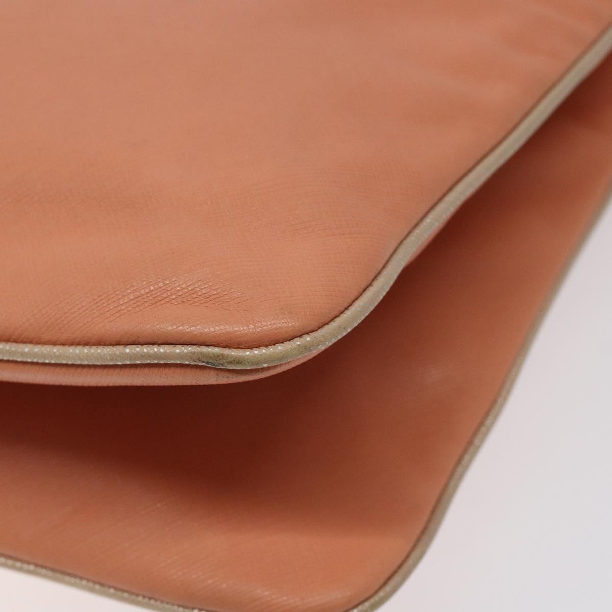 Salvatore Ferragamo Orange Leather Handbag