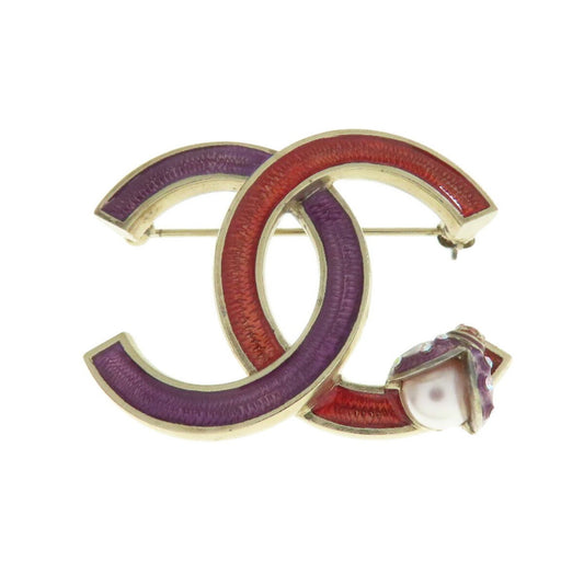 Chanel Purple Gold Plated Coco Mark