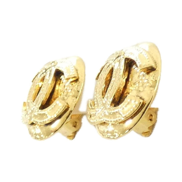 Chanel Brown Gold Plated Coco Mark