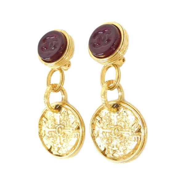 Chanel Gold Gold Plated Coco Mark