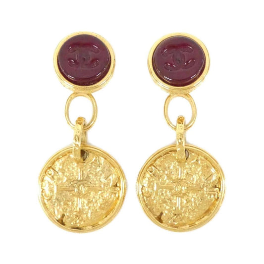 Chanel Gold Gold Plated Coco Mark