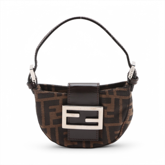 Fendi Brown Canvas Handbag