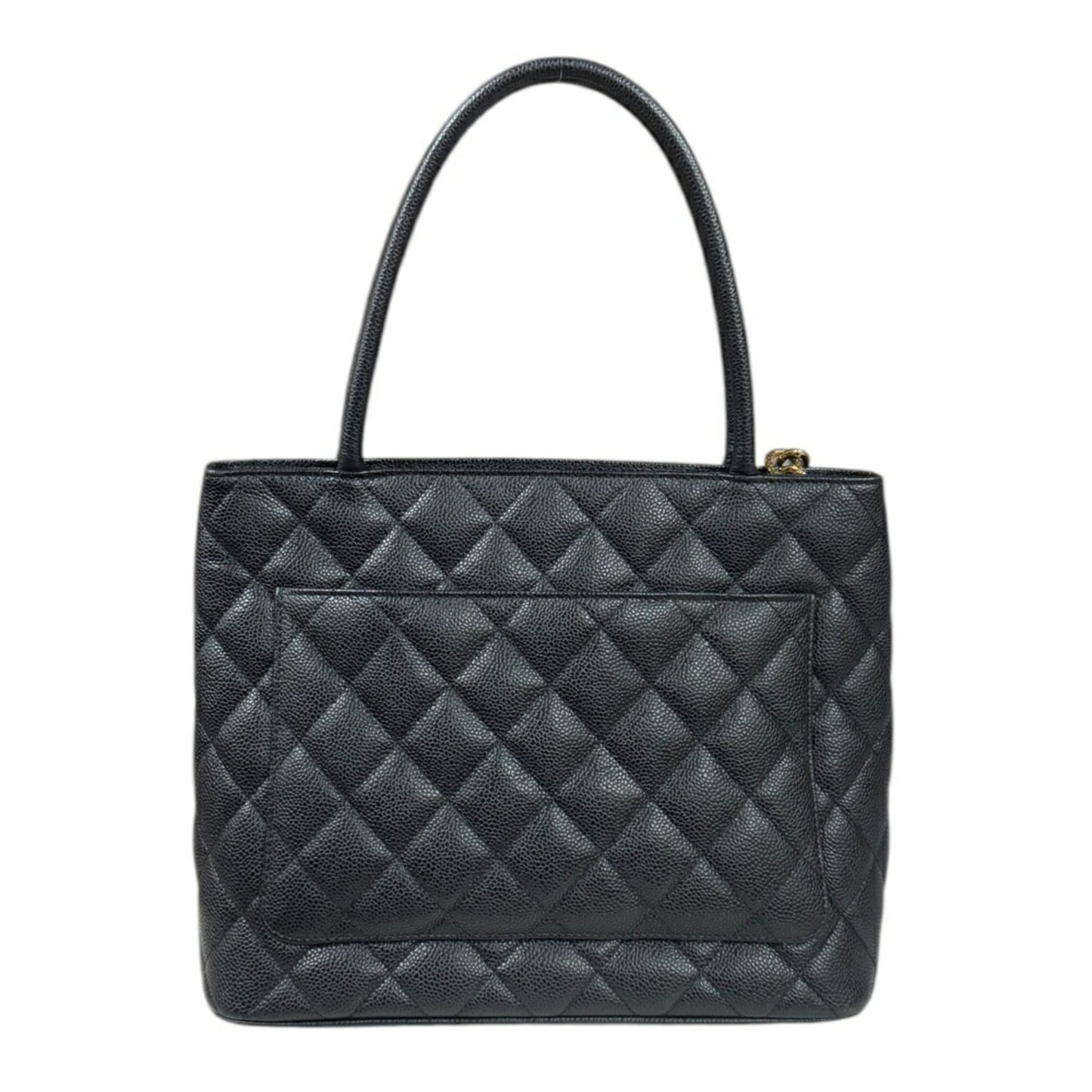 Chanel Black Leather Medaillon