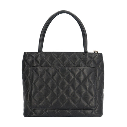 Chanel Black Leather Medaillon