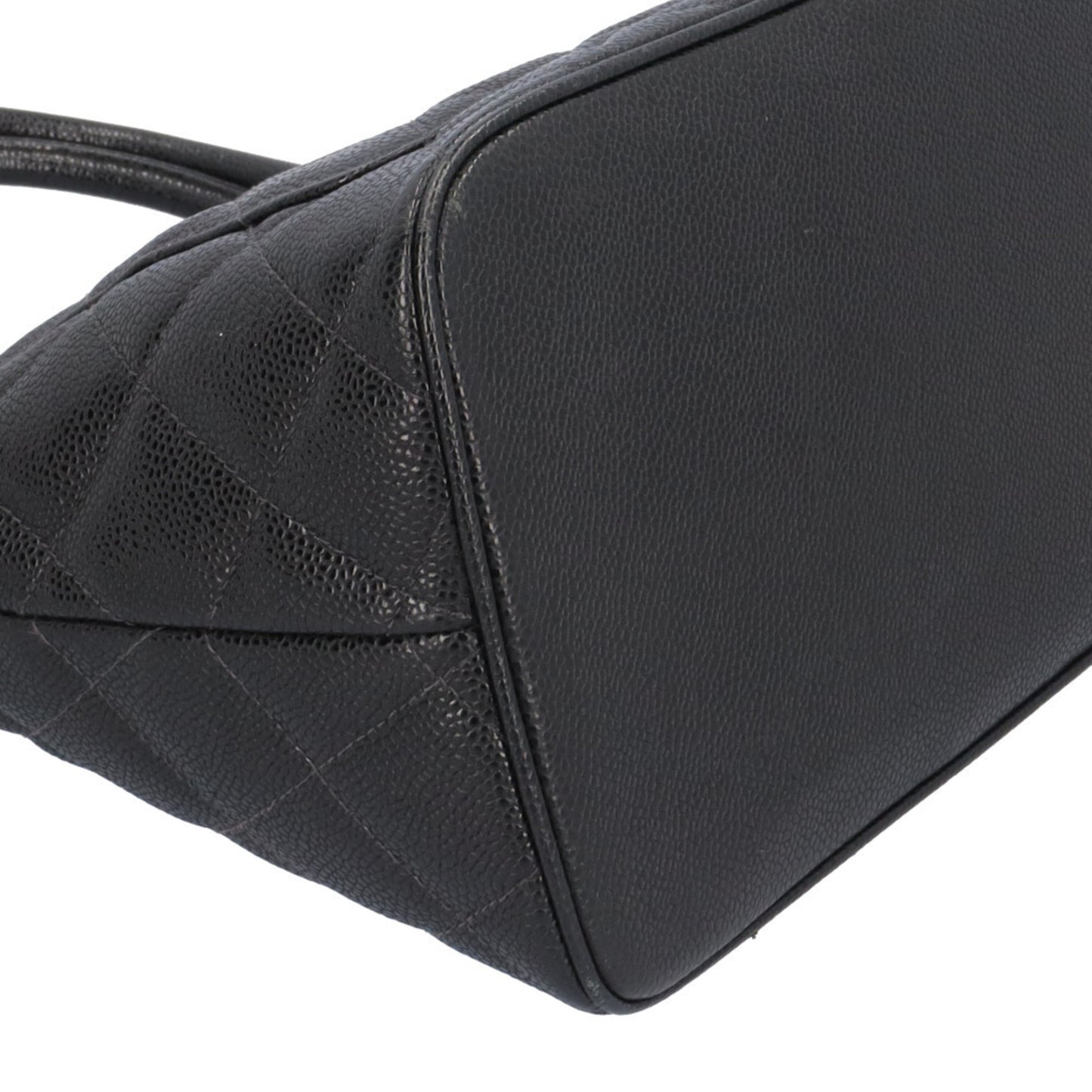 Chanel Black Leather Medaillon