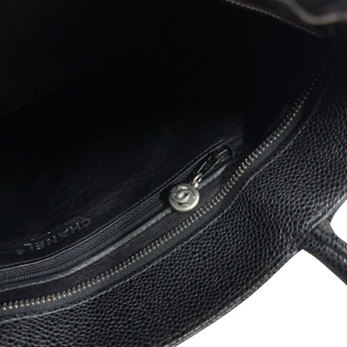 Chanel Black Leather Medaillon