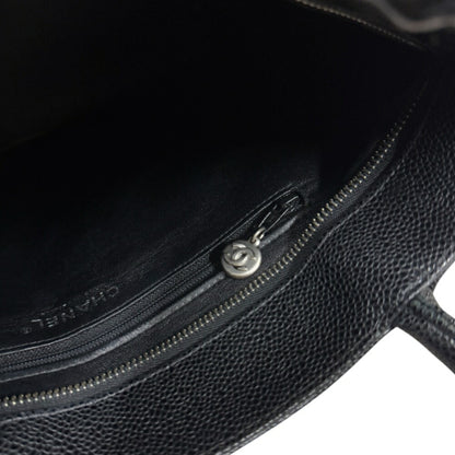 Chanel Black Leather Medaillon