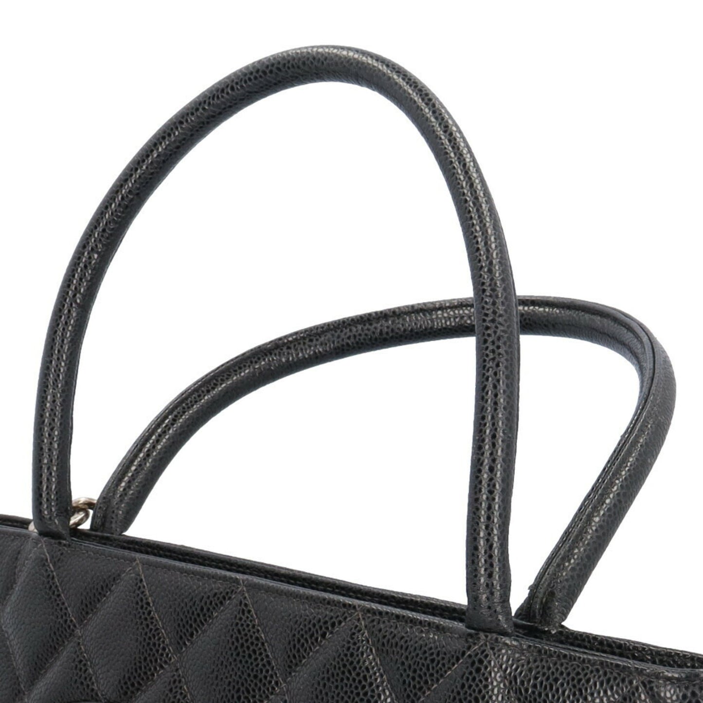 Chanel Black Leather Medaillon