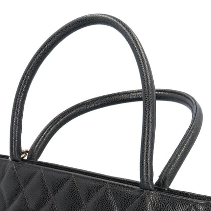 Chanel Black Leather Medaillon