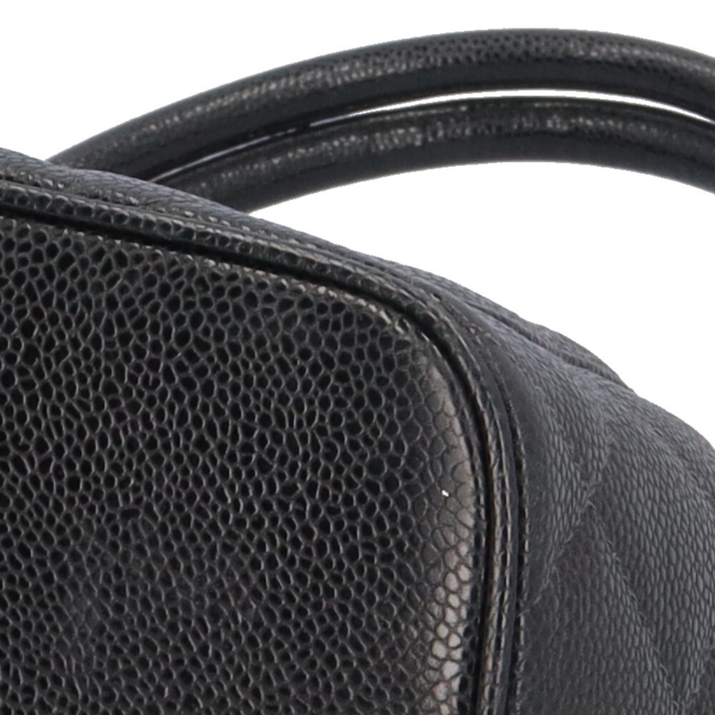 Chanel Black Leather Medaillon