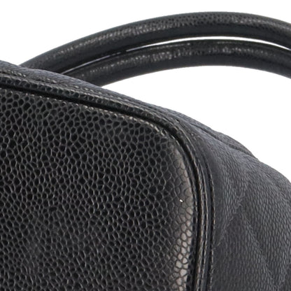 Chanel Black Leather Medaillon