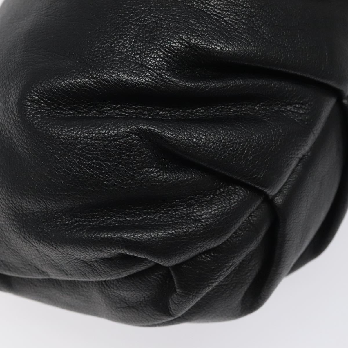 Salvatore Ferragamo Black Leather Gancini