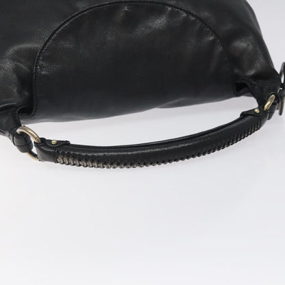 Salvatore Ferragamo Black Leather Gancini