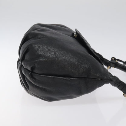 Salvatore Ferragamo Black Leather Gancini