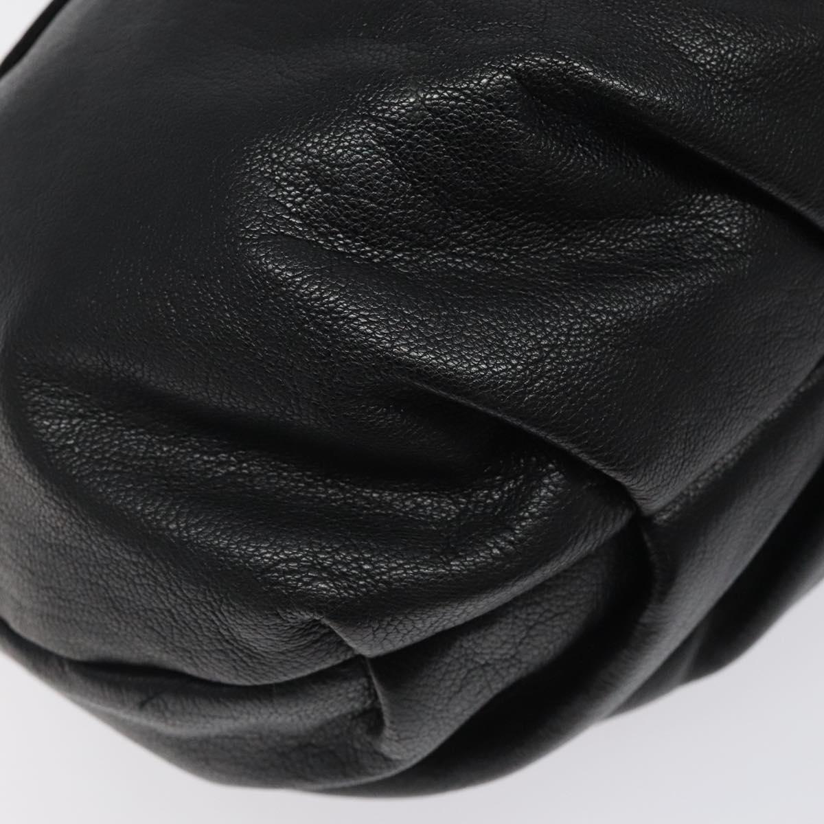 Salvatore Ferragamo Black Leather Gancini