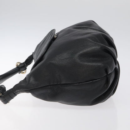 Salvatore Ferragamo Black Leather Gancini